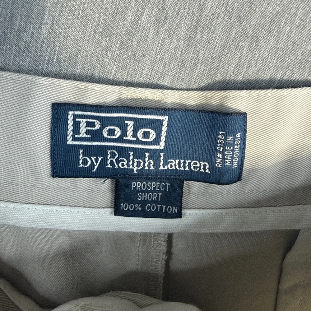 Polo Ralph Lauren Prospect Chino Shorts Men's Khaki Flat Front Cotton Size 36